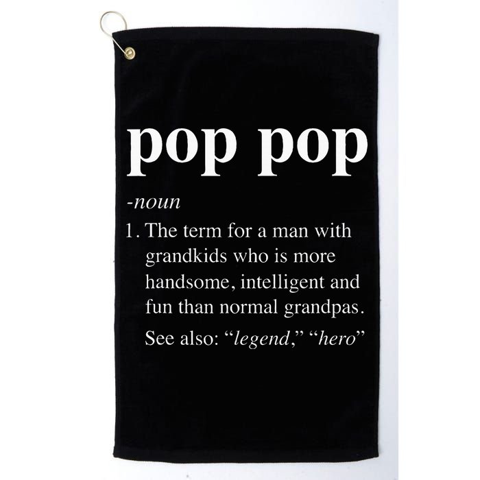 Pop Pop Definition Funny Poppop Dictionary Golf Towel