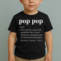 Pop Pop Definition Funny Poppop Dictionary Toddler T-Shirt