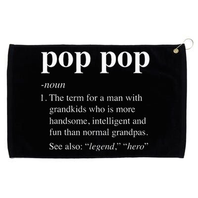 Pop Pop Definition Funny Poppop Dictionary Grommeted Golf Towel