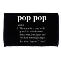 Pop Pop Definition Funny Poppop Dictionary Microfiber Hand Towel