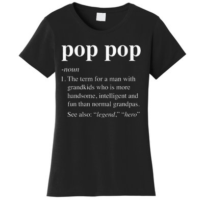 Pop Pop Definition Funny Poppop Dictionary Women's T-Shirt