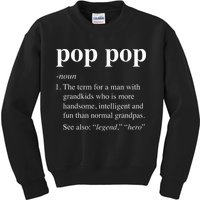 Pop Pop Definition Funny Poppop Dictionary Kids Sweatshirt