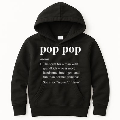 Pop Pop Definition Funny Poppop Dictionary Kids Hoodie