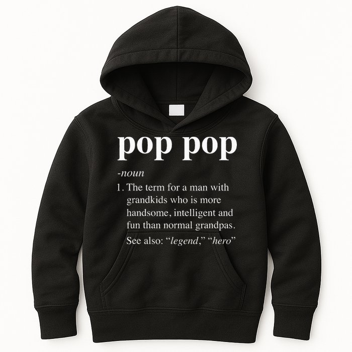 Pop Pop Definition Funny Poppop Dictionary Kids Hoodie