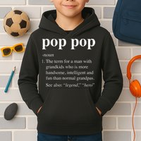 Pop Pop Definition Funny Poppop Dictionary Kids Hoodie