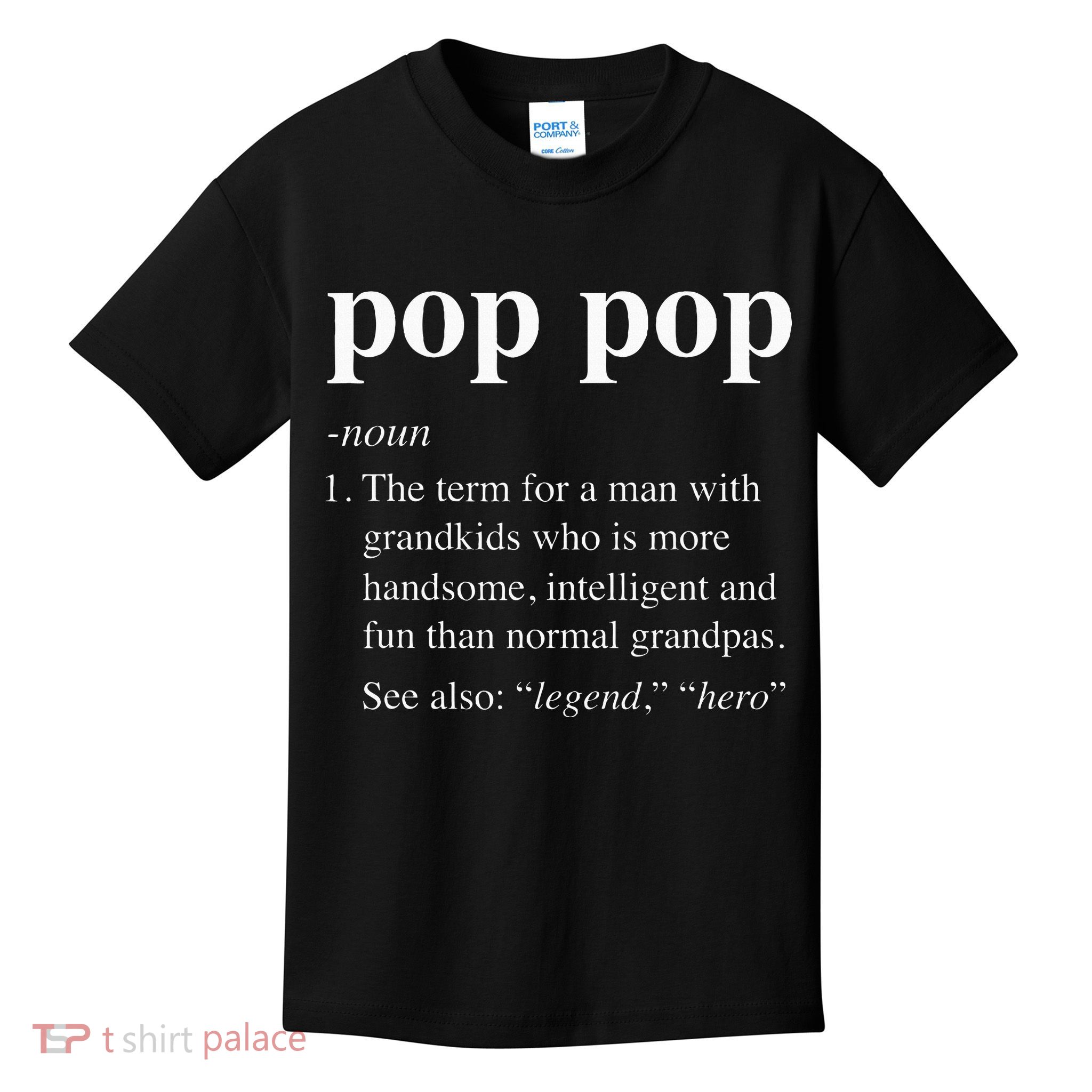 Pop Pop Definition Funny Poppop Dictionary Kids T-Shirt