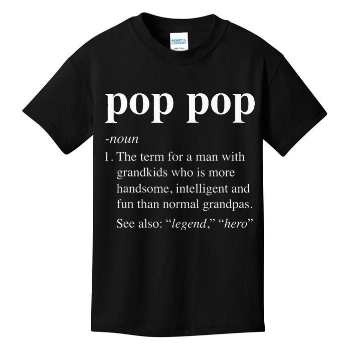Pop Pop Definition Funny Poppop Dictionary Kids T-Shirt