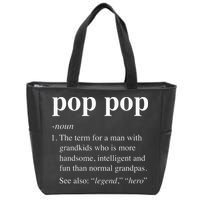 Pop Pop Definition Funny Poppop Dictionary Zip Tote Bag