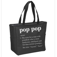 Pop Pop Definition Funny Poppop Dictionary Zip Tote Bag