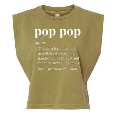 Pop Pop Definition Funny Poppop Dictionary Garment-Dyed Women's Muscle Tee