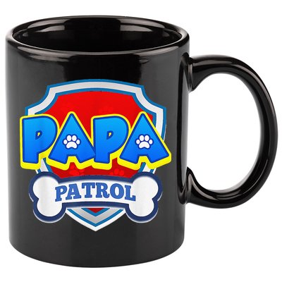 Papa Patrol Dog Funny Gift Birthday Party 11oz C Handle Ceramic Mug
