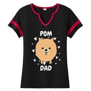 Pom Pomeranian Dad Papa Daddy Pa Father For Father’s Day Ladies Halftime Notch Neck Tee