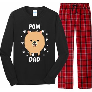 Pom Pomeranian Dad Papa Daddy Pa Father For Father’s Day Long Sleeve Pajama Set