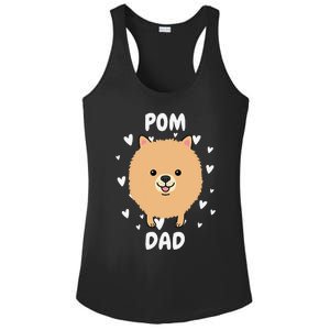 Pom Pomeranian Dad Papa Daddy Pa Father For Father’s Day Ladies PosiCharge Competitor Racerback Tank