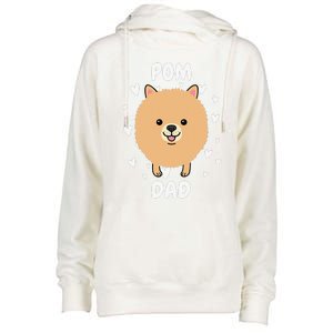 Pom Pomeranian Dad Papa Daddy Pa Father For Father’s Day Womens Funnel Neck Pullover Hood