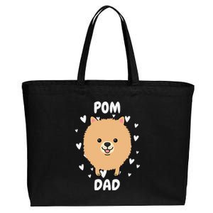 Pom Pomeranian Dad Papa Daddy Pa Father For Father’s Day Cotton Canvas Jumbo Tote