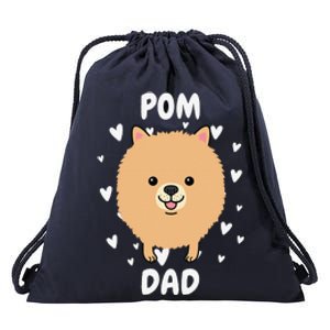 Pom Pomeranian Dad Papa Daddy Pa Father For Father’s Day Drawstring Bag