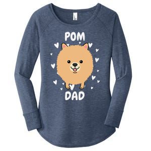 Pom Pomeranian Dad Papa Daddy Pa Father For Father’s Day Women's Perfect Tri Tunic Long Sleeve Shirt