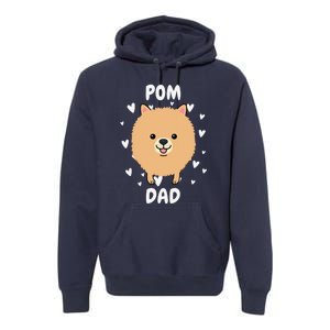 Pom Pomeranian Dad Papa Daddy Pa Father For Father’s Day Premium Hoodie