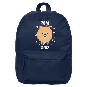 Pom Pomeranian Dad Papa Daddy Pa Father For Father’s Day 16 in Basic Backpack