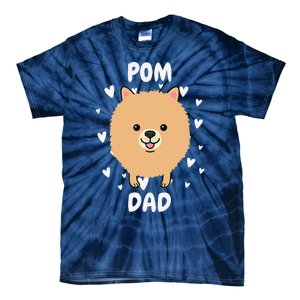 Pom Pomeranian Dad Papa Daddy Pa Father For Father’s Day Tie-Dye T-Shirt