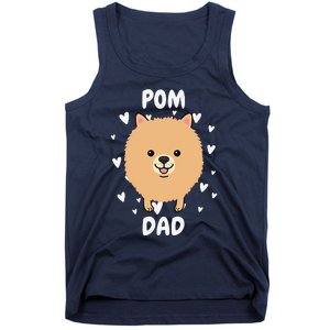 Pom Pomeranian Dad Papa Daddy Pa Father For Father’s Day Tank Top