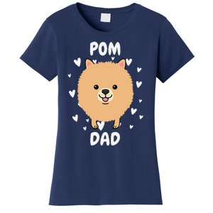 Pom Pomeranian Dad Papa Daddy Pa Father For Father’s Day Women's T-Shirt