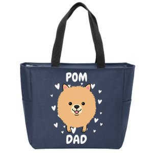 Pom Pomeranian Dad Papa Daddy Pa Father For Father’s Day Zip Tote Bag