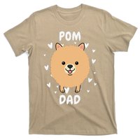 Pom Pomeranian Dad Papa Daddy Pa Father For Father’s Day T-Shirt