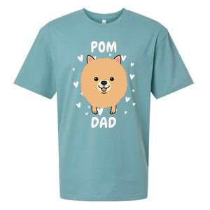 Pom Pomeranian Dad Papa Daddy Pa Father For Father’s Day Sueded Cloud Jersey T-Shirt