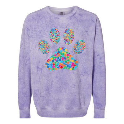 Paw Paw Dog Dot Day International Dot Day Polka Dot Gift Colorblast Crewneck Sweatshirt