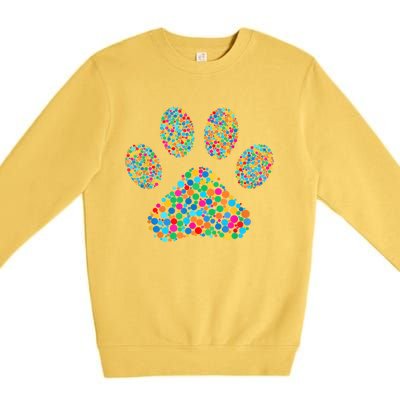 Paw Paw Dog Dot Day International Dot Day Polka Dot Gift Premium Crewneck Sweatshirt