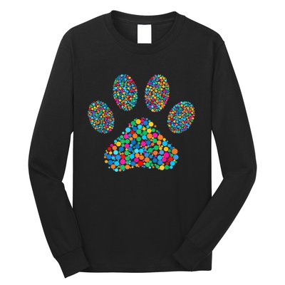 Paw Paw Dog Dot Day International Dot Day Polka Dot Gift Long Sleeve Shirt