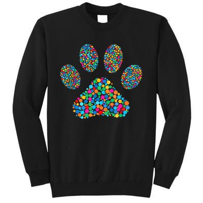 Paw Paw Dog Dot Day International Dot Day Polka Dot Gift Sweatshirt