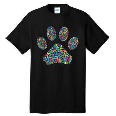 Paw Paw Dog Dot Day International Dot Day Polka Dot Gift Tall T-Shirt