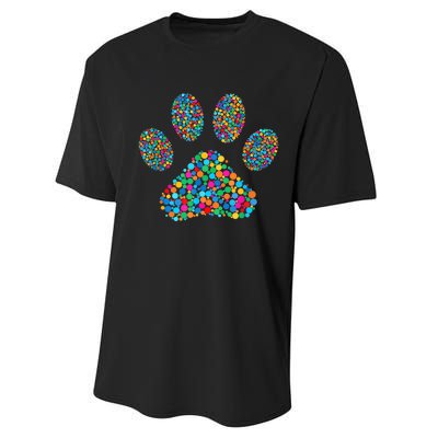 Paw Paw Dog Dot Day International Dot Day Polka Dot Gift Performance Sprint T-Shirt