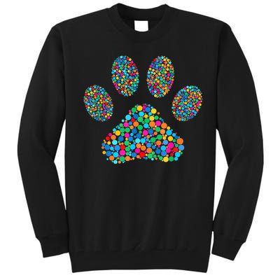 Paw Paw Dog Dot Day International Dot Day Polka Dot Gift Tall Sweatshirt