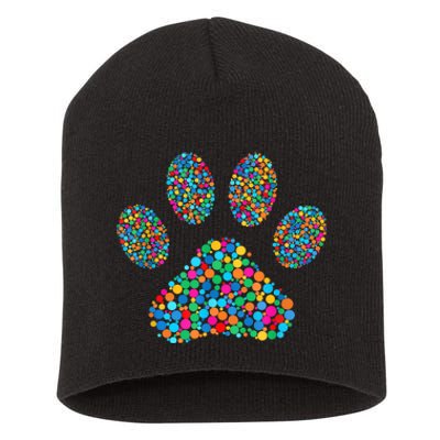 Paw Paw Dog Dot Day International Dot Day Polka Dot Gift Short Acrylic Beanie