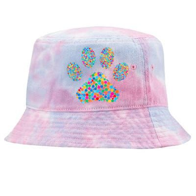 Paw Paw Dog Dot Day International Dot Day Polka Dot Gift Tie-Dyed Bucket Hat