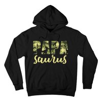 Papasaurus Papa Dinosaur Camo Family Matching Funny Hoodie