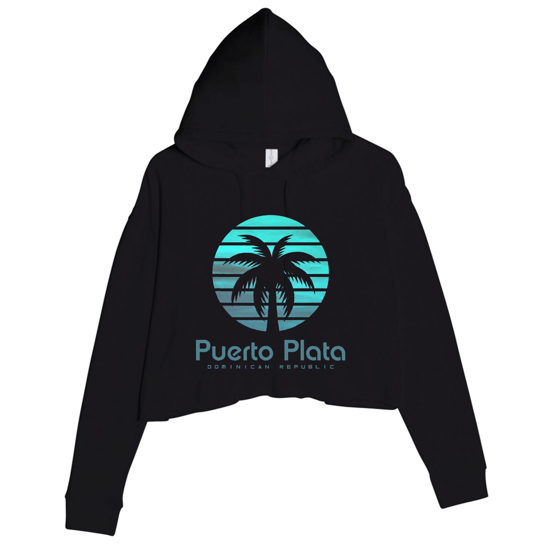 Puerto Plata Dominican Republic Crop Fleece Hoodie