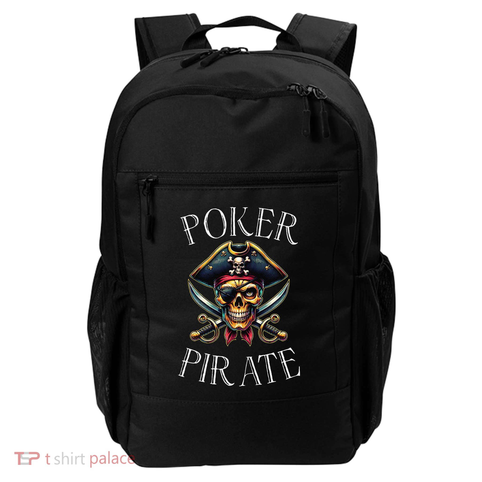 Poker Pirate Design Poker Funnyfunny Poker Player Daily Commute Backpack
