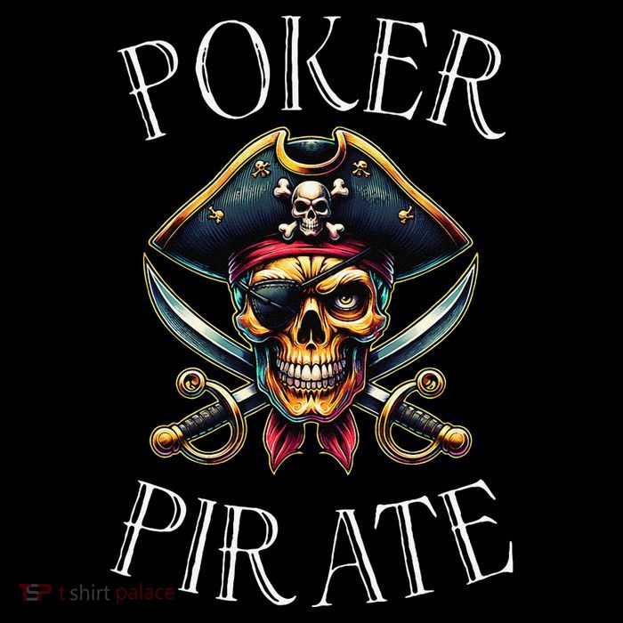 Poker Pirate Design Poker Funnyfunny Poker Player Kids T-Shirt