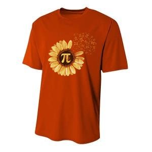 Pi Pi Day Sunflower Attire Math Funny Gift Performance Sprint T-Shirt