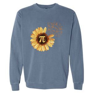 Pi Pi Day Sunflower Attire Math Funny Gift Garment-Dyed Sweatshirt