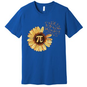 Pi Pi Day Sunflower Attire Math Funny Gift Premium T-Shirt