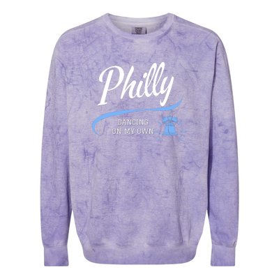 Philadelphia Philly Dancing On My Own Philadelphia Baseball Colorblast Crewneck Sweatshirt