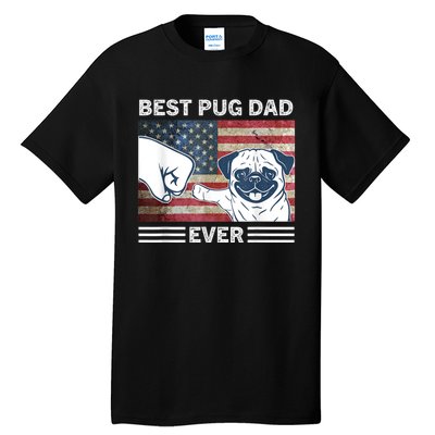 Proud Pug Dad: Celebrating The 4th Of July With Man's Best Friend Tall T-Shirt