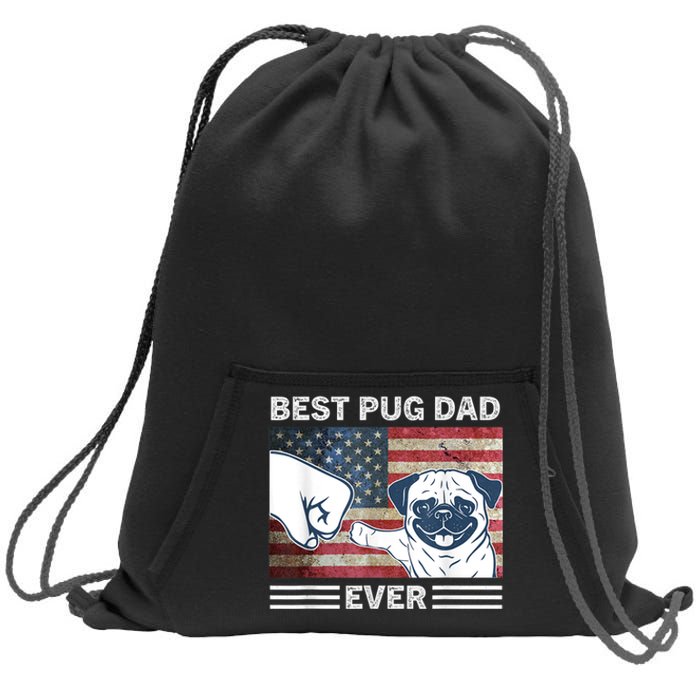 Proud Pug Dad: Celebrating The 4th Of July With Man's Best Friend Sweatshirt Cinch Pack Bag