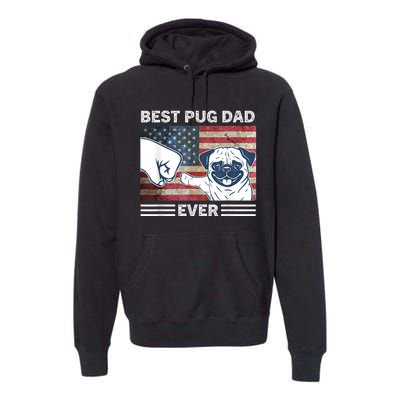 Proud Pug Dad: Celebrating The 4th Of July With Man's Best Friend Premium Hoodie